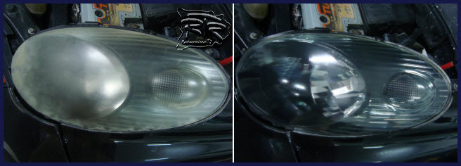 Pulido de faros opacos/ &oacute;pticas quemadas